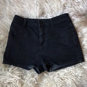 BDG Black Denim High-Waisted Shorts